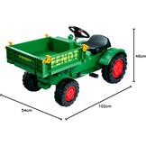 BIG 800056552 Fendt gereedschapsdrager - kindertractor, speelgoed met precisiekettingaandrijving, 3-voudig verstelbare zitting, tot 50 kg, Fendt licentie, voor kinderen vanaf 3 jaar, groen, geel, zwart, rood