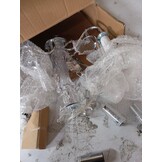 vidaXL Kroonluchter met kristallen kralen rond 5xE14 zilverkleurig