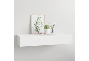 vidaXL Wandschap met Lade 60cm MDF Wit - 71% Korting