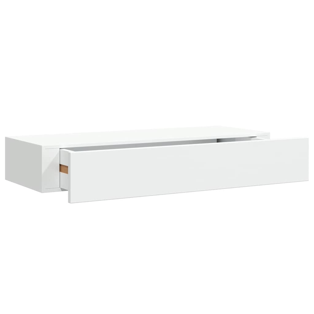 vidaXL Wandschap met Lade 60cm MDF Wit - 71% Korting