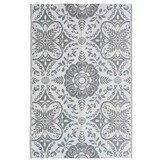 vidaXL Buitenkleed ARAKIL 120x180 cm PP lichtgrijs