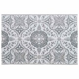 vidaXL Buitenkleed ARAKIL 120x180 cm PP lichtgrijs
