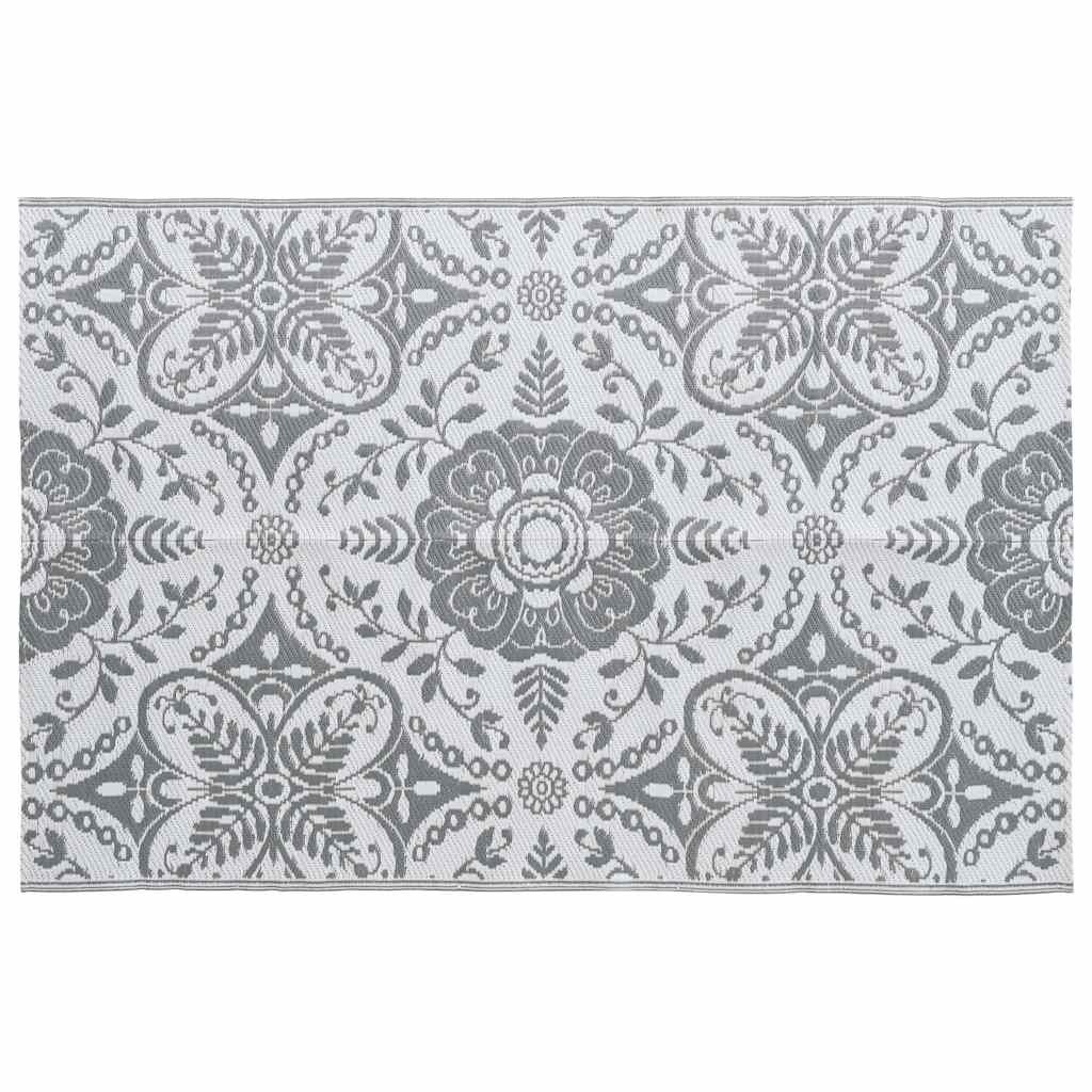 vidaXL Buitenkleed ARAKIL 120x180 cm PP lichtgrijs