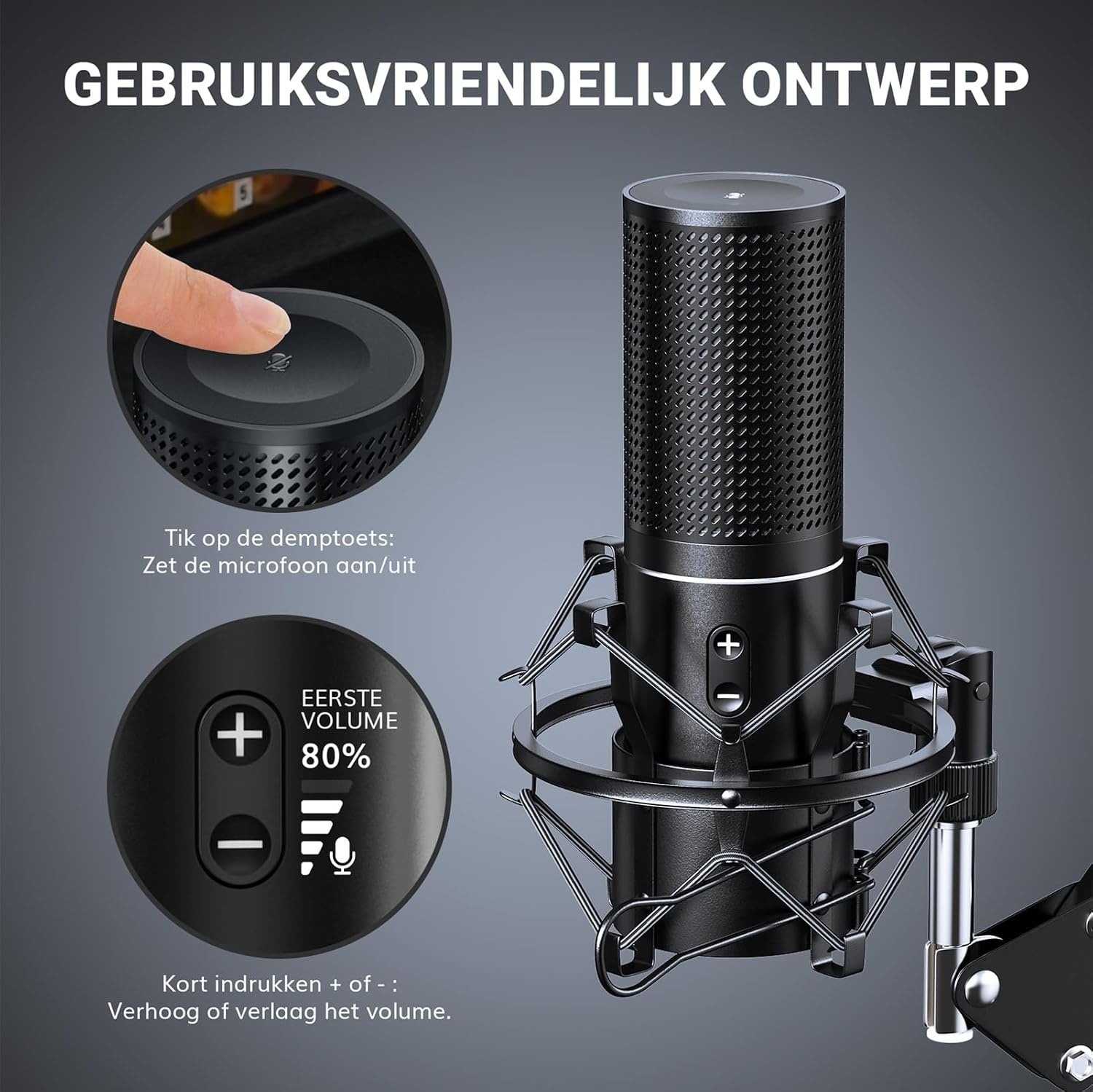 TONOR Q9 Condensator Microfoon: Gaming, Podcast & Streaming (60% Korting)