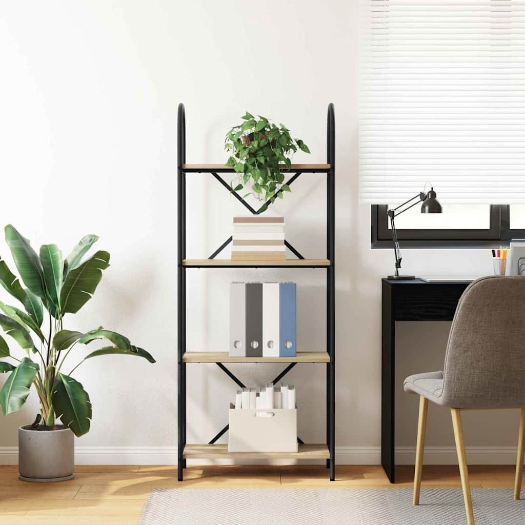 vidaXL Boekenkast Sonoma eiken 60 x 30 x 146 cm Bewerkt hout