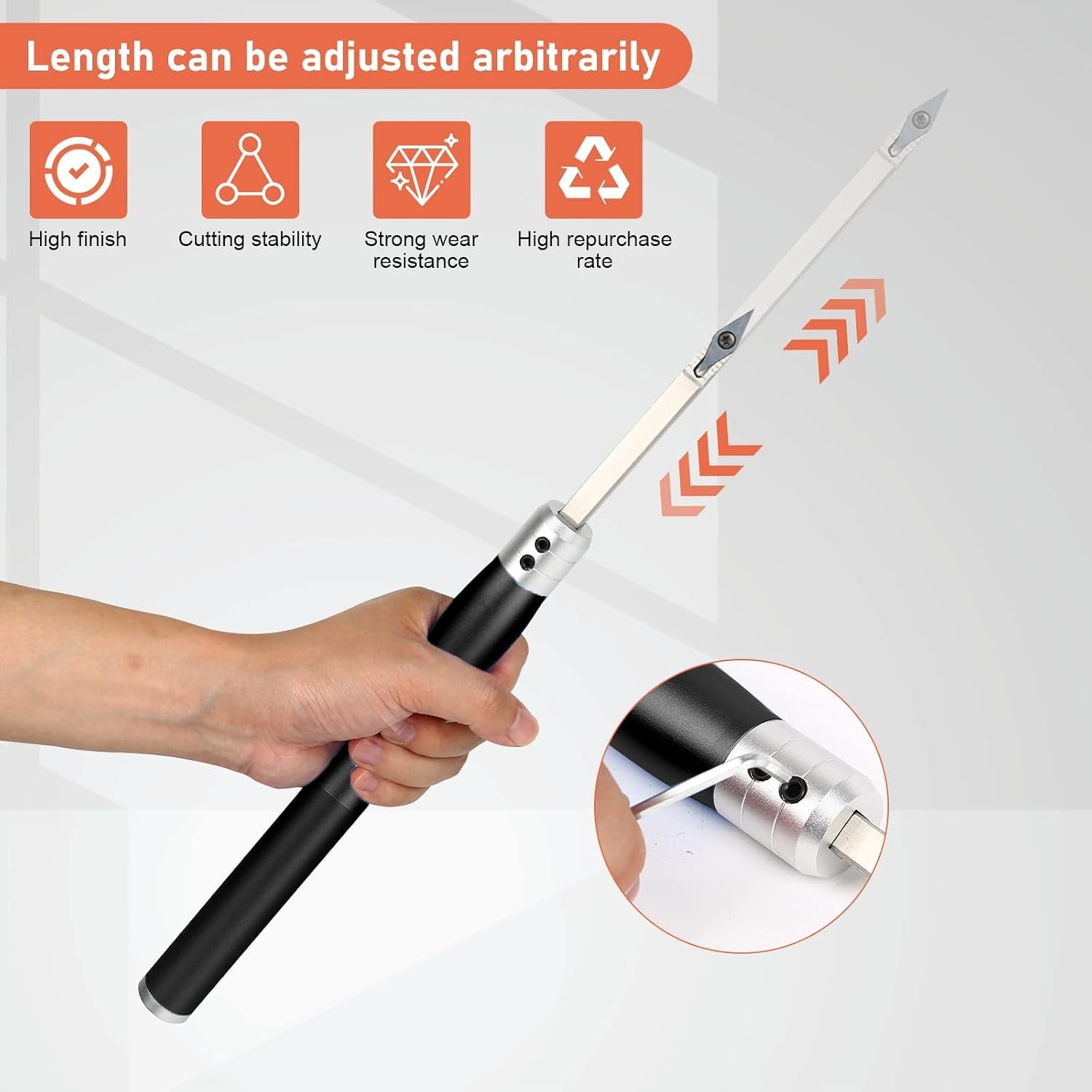 Carbide Houtdraaibeitel Set met 4 Bladen & Ergonomisch Handvat | -61%