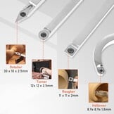 Carbide Houtdraaibeitel Set met 4 Bladen & Ergonomisch Handvat | -61%