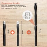 Carbide Houtdraaibeitel Set met 4 Bladen & Ergonomisch Handvat | -61%