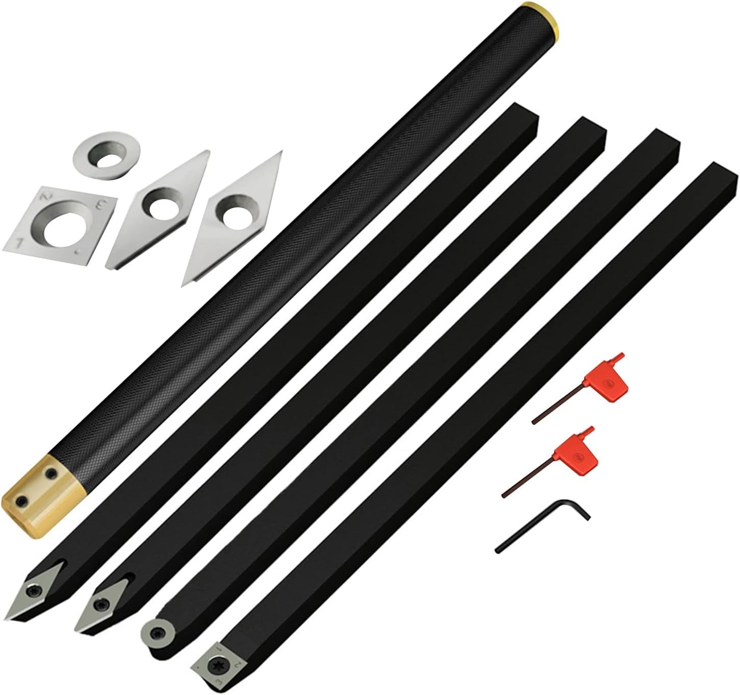 Carbide Houtdraaibeitel Set met 4 Bladen & Ergonomisch Handvat | -61%