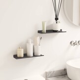 vidaXL Zwarte Wandplanken (2 stuks) - Stijlvol & Ruimtebesparend - 32% Korting!