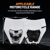 JFG RACING Universele LED Motor Koplamp Wit voor EXC/SX modellen