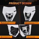 JFG RACING Universele LED Motor Koplamp Wit voor EXC/SX modellen