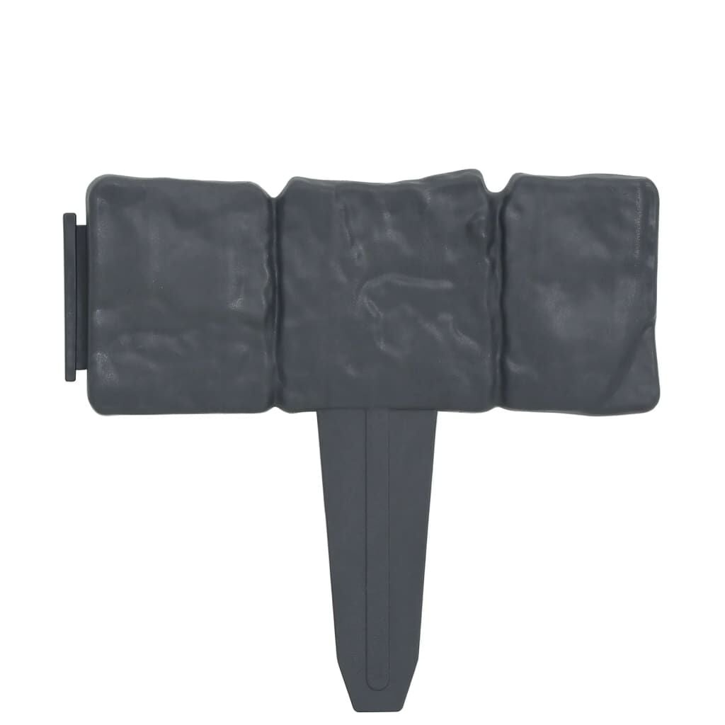 Gazonranden 41 stuks steen-look 10m Kunststof - 39% Korting