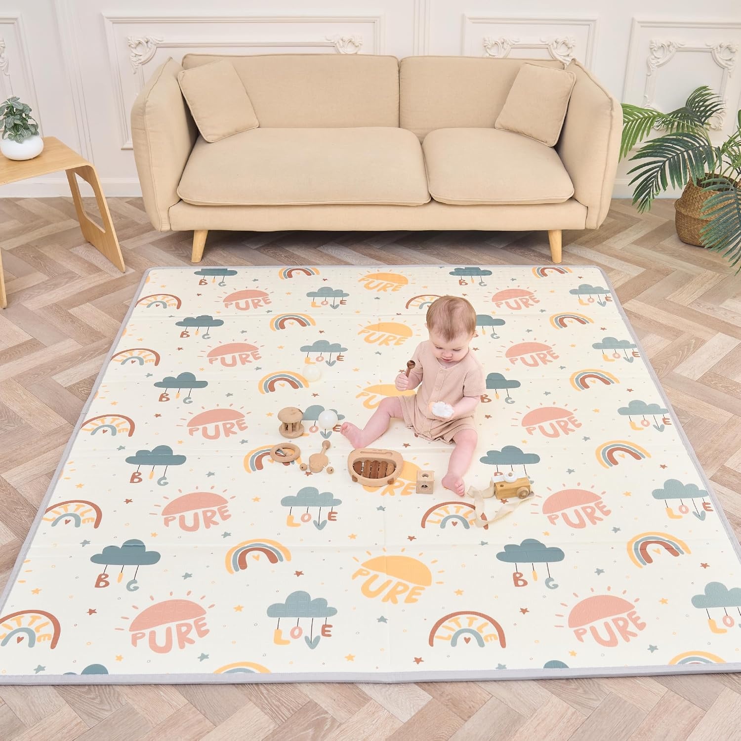XXL Baby Speelkleed Roze Panda 150x180 cm - 34% Korting