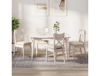 vidaXL Zitkussens 4 stuks Crème 40x40x6 cm Katoen 33% Korting