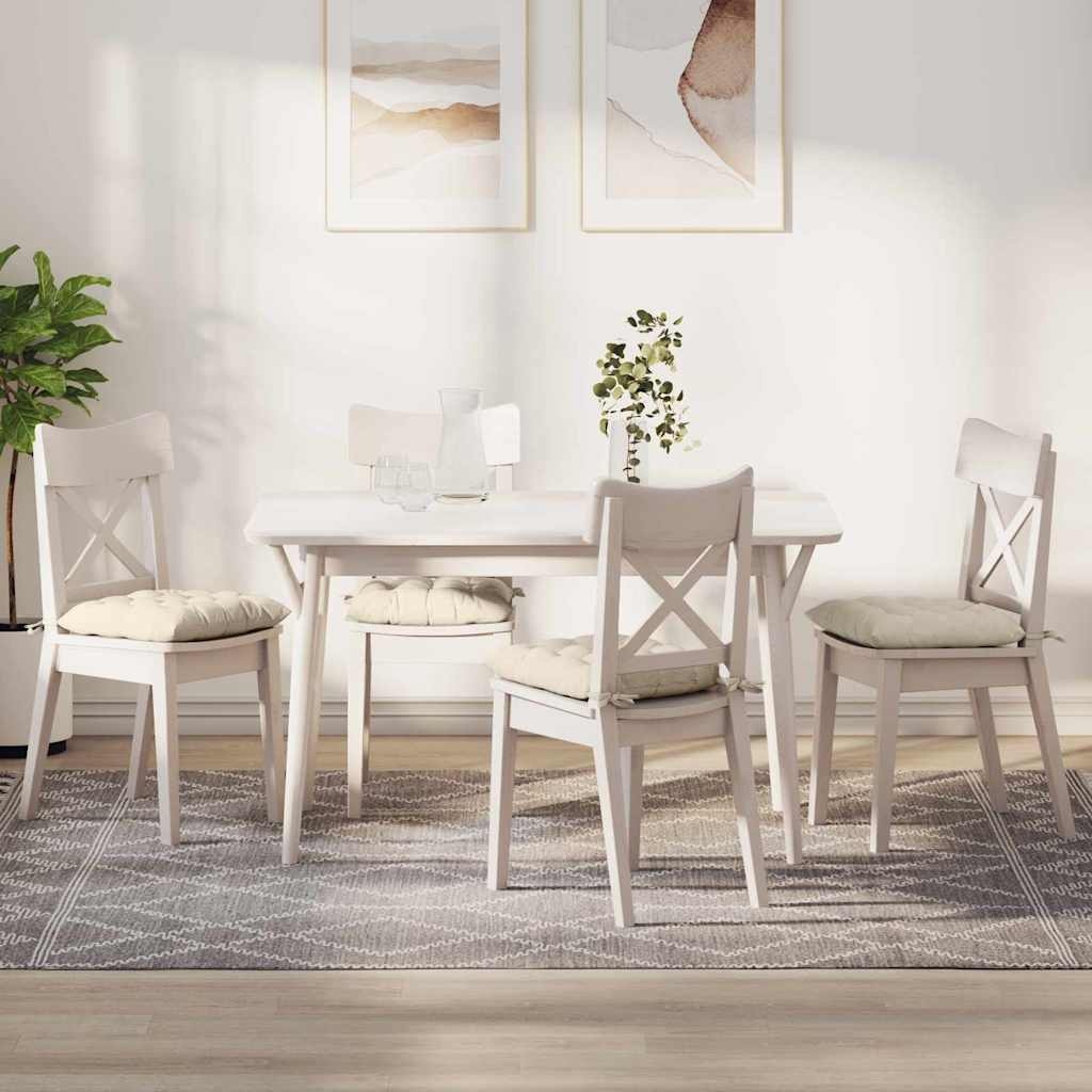 vidaXL Zitkussens Crème 40x40cm (4 stuks) - 59% Korting