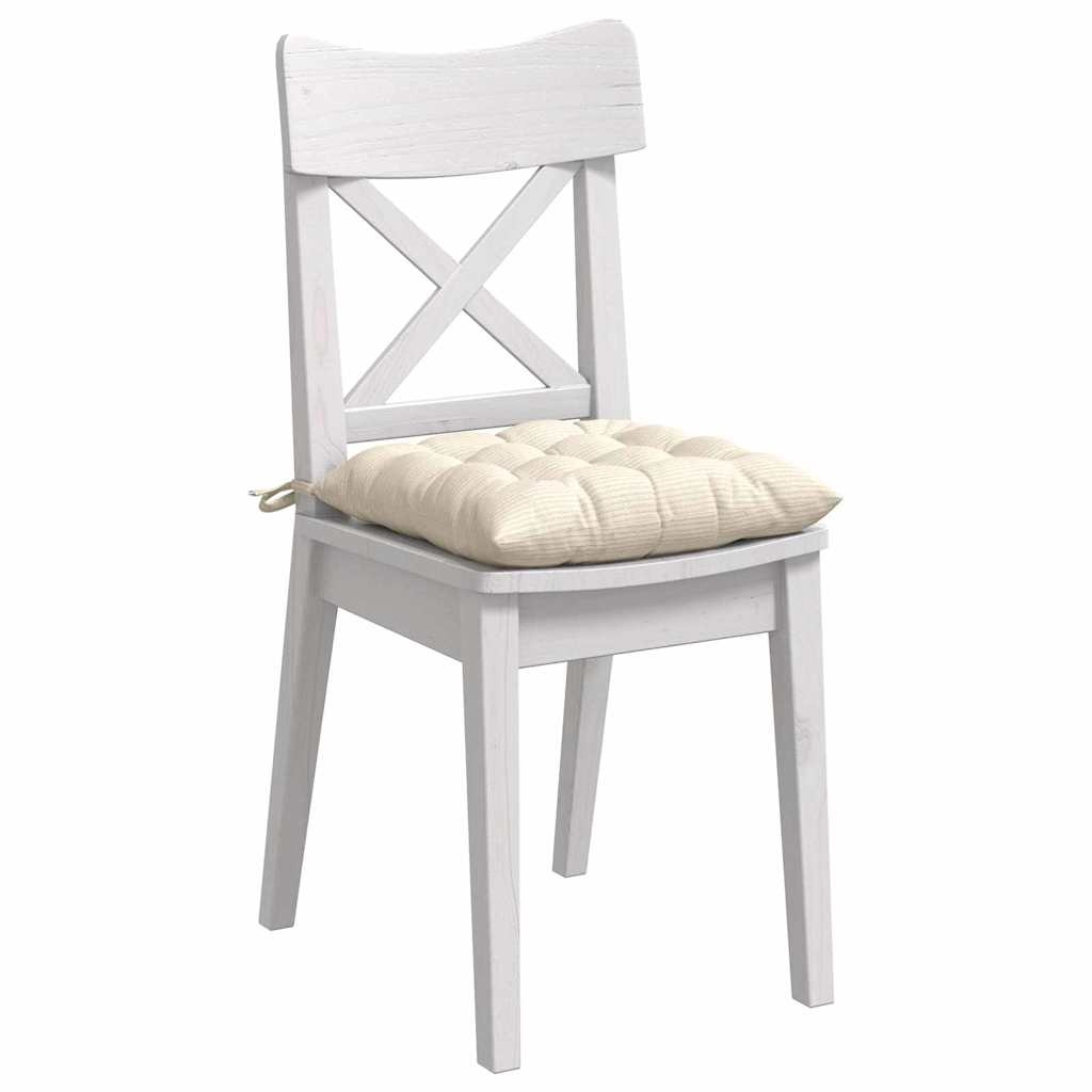 vidaXL Zitkussens Crème 40x40cm (4 stuks) - 59% Korting