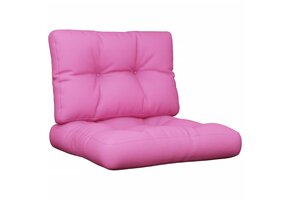 VidaXL Palletkussens Set: 2x Roze Stof Kussens - 33% Korting!