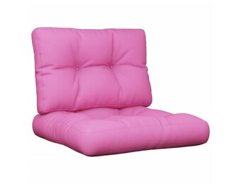 vidaXL Palletkussens 2 st stof roze