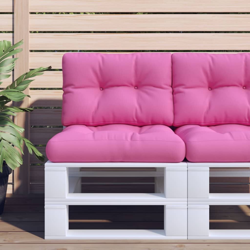 VidaXL Palletkussens Set: 2x Roze Stof Kussens - 33% Korting!