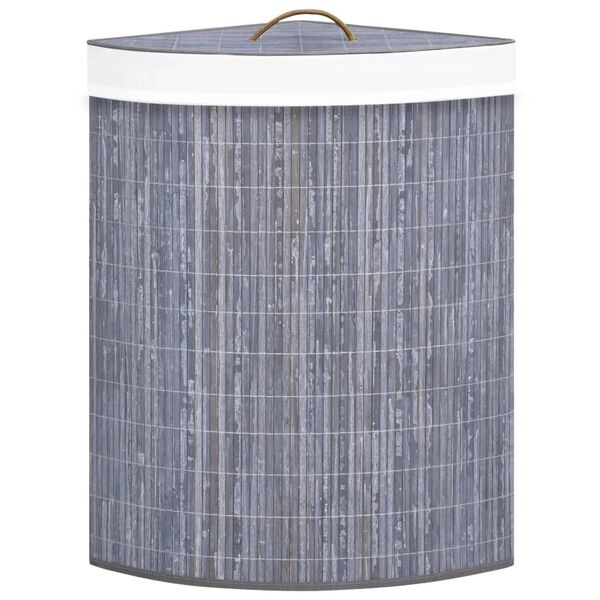 Hoekwasmand Bamboe Grijs 60L - 33% Korting