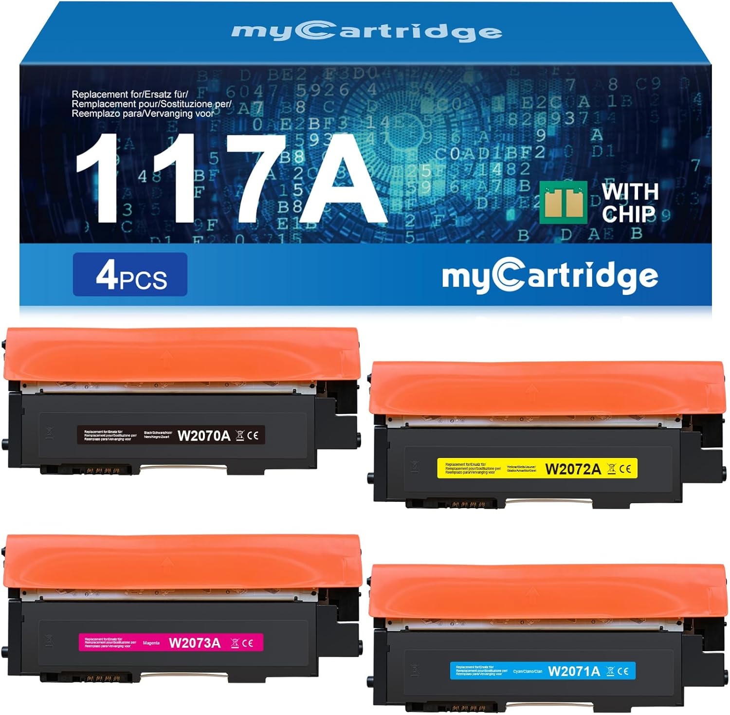 HP 117A Toner Set Zwart Cyaan Magenta Geel - 57% Korting