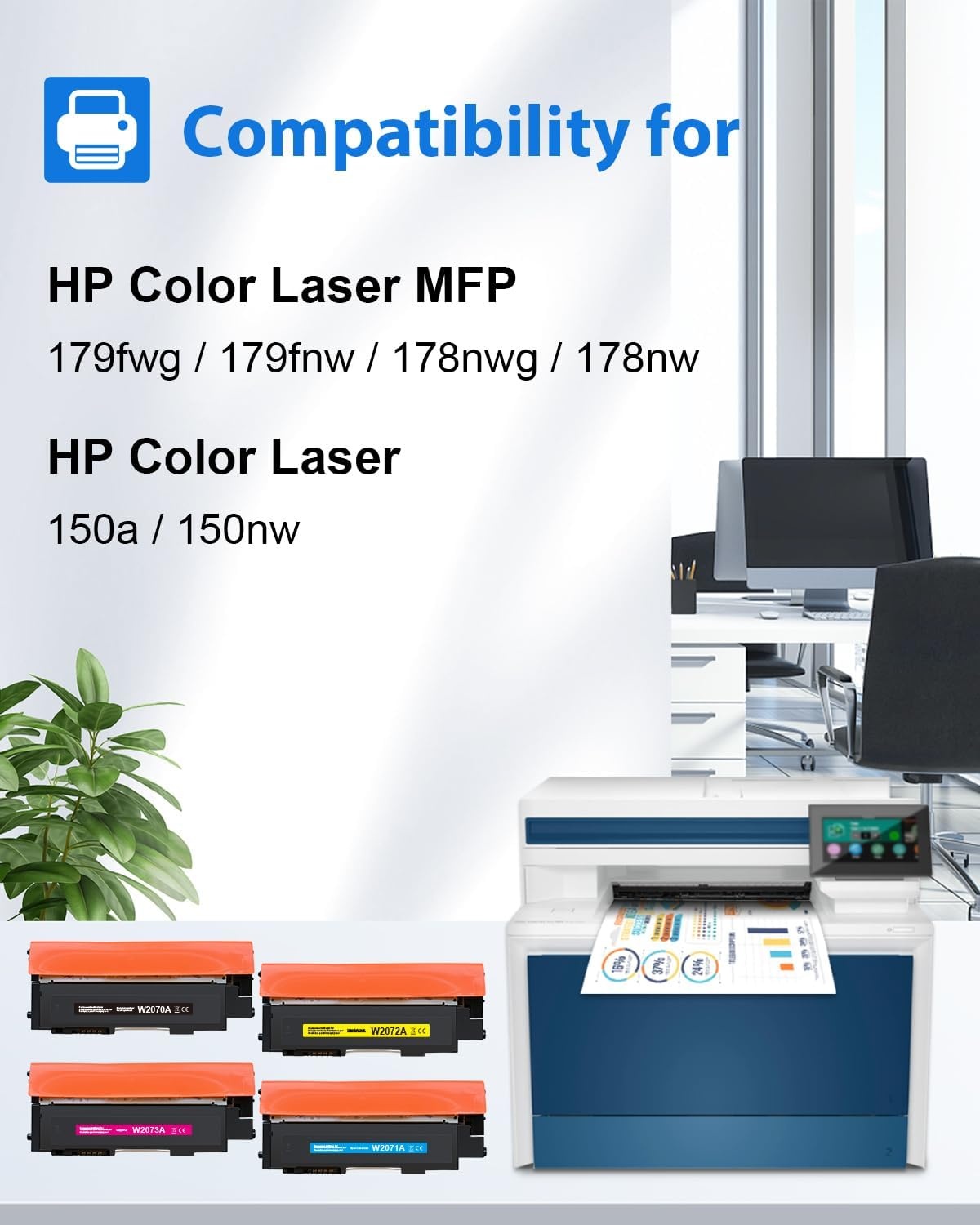 HP 117A Toner Set Zwart Cyaan Magenta Geel - 57% Korting