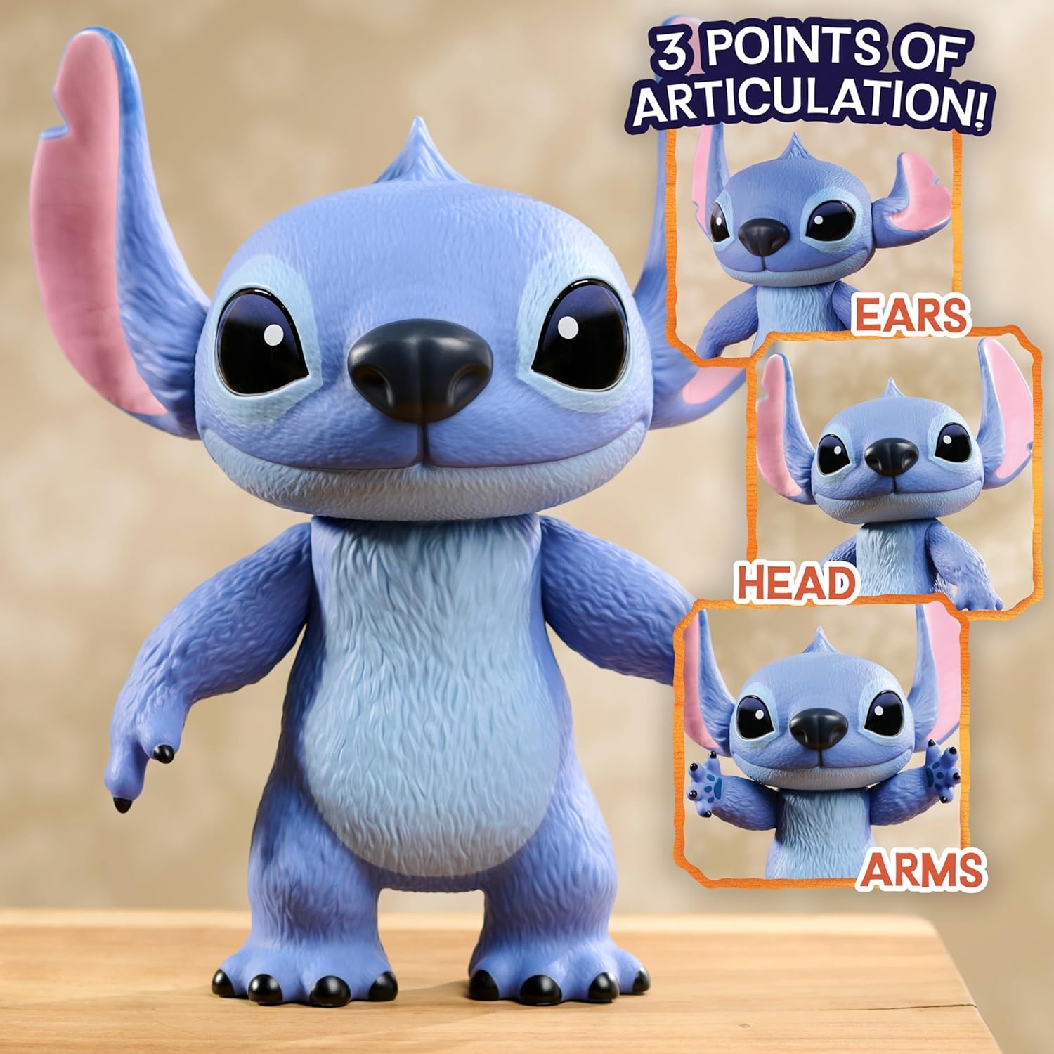 Just Play Stitch Live Action Vinyl Feature Figure, Kids Toys for Ages 3 Up by