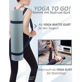 Antislip Yogamat 8mm TPE met Draagriem | 3D-Textuur | Extra Demping | Haze Blauw & Diepblauw (57% Korting)