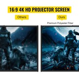 VEVOR Projectiescherm met Statief 90 inch 16:9 4K HD – Verrijdbaar en Inklapbaar