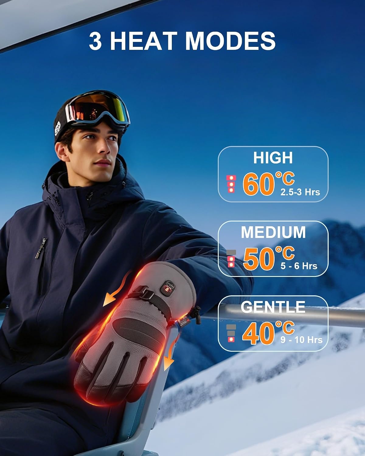 Verwarmbare Handschoenen Unisex 10u Warmte Waterdicht Skiën/Wandelen - 61% Korting
