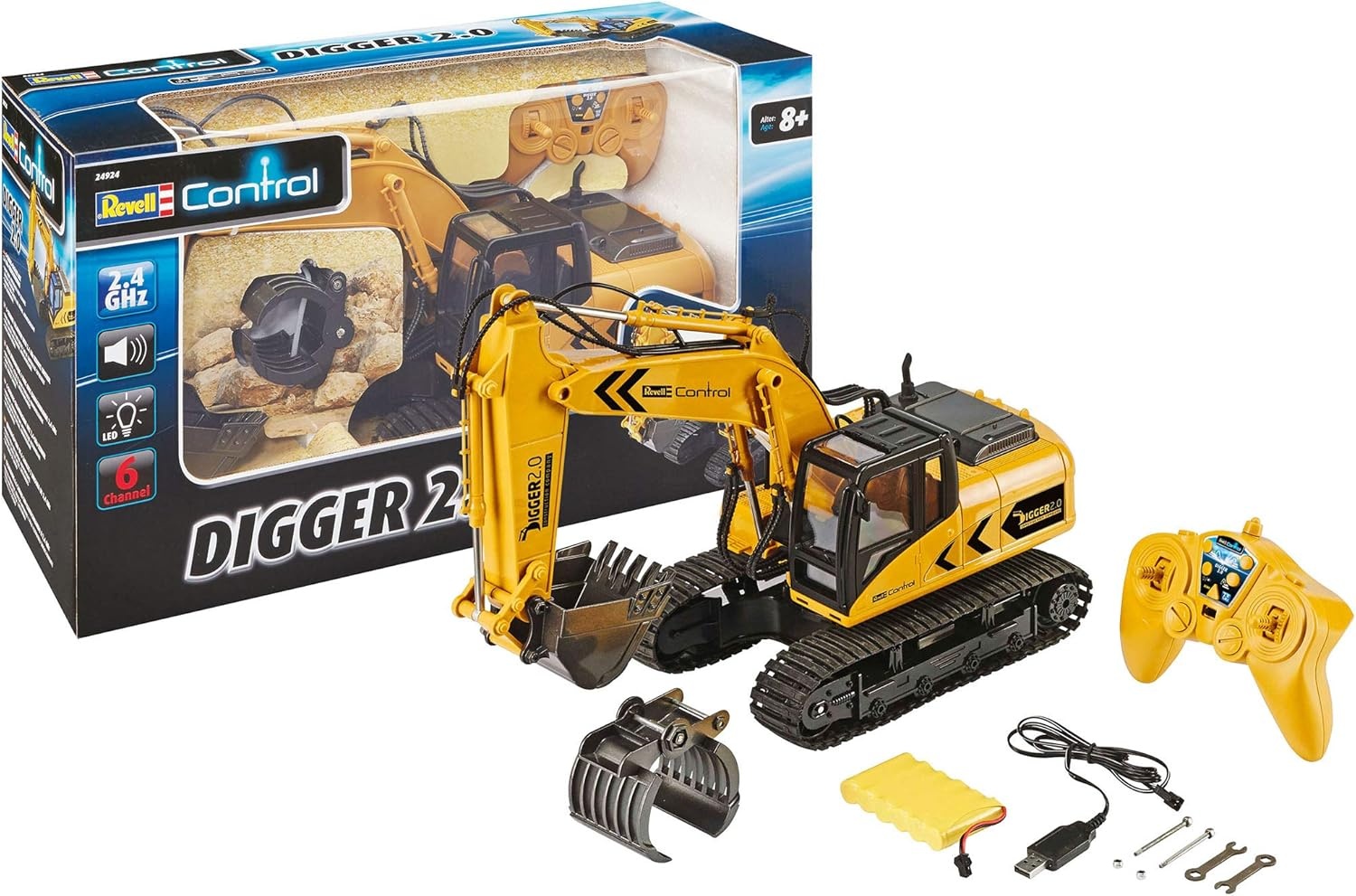 RC Graafmachine Digger 2.0 | Metalen Schep | 34% Korting