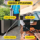 Vevor 10 l Drucksprüher, Edelstahl, Garten, Zerstäuber, für Pflanzen, für Gartenarbeit und Reinigung am Boden, geeignet für die heutigen Anforderungen in Industrie, Landwirtschaft, Handel, Medizin