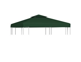 vidaXL Vervangend tentdoek prieel 310 g/m² 3x3 m groen