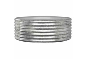 Roestvrije Plantenbak van Gepoedercoat Staal - 100x100x36 cm Zilver