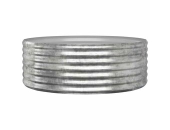 vidaXL Plantenbak 100x100x36 cm gepoedercoat staal zilverkleurig