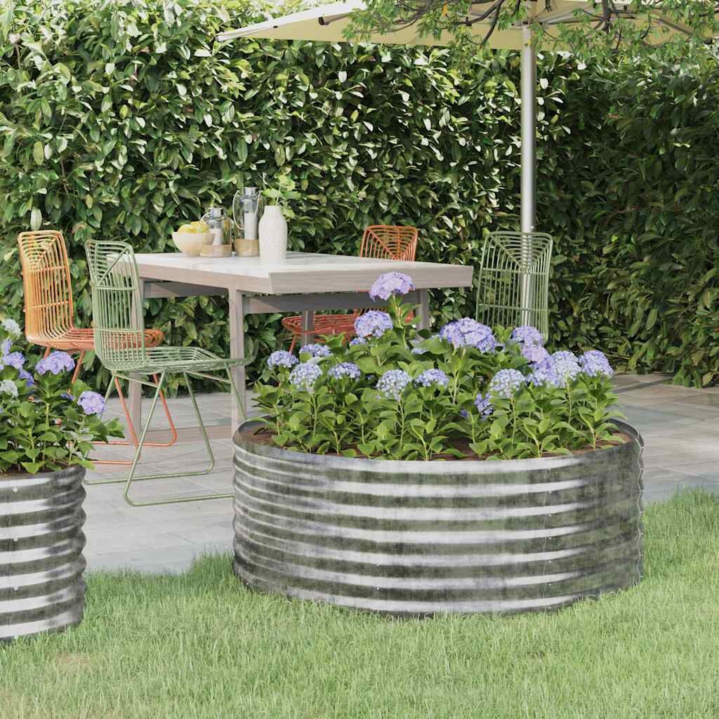 Plantenbak Staal Zilver 100x100x36 cm - 33% Korting