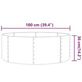 Plantenbak Staal Zilver 100x100x36 cm - 33% Korting