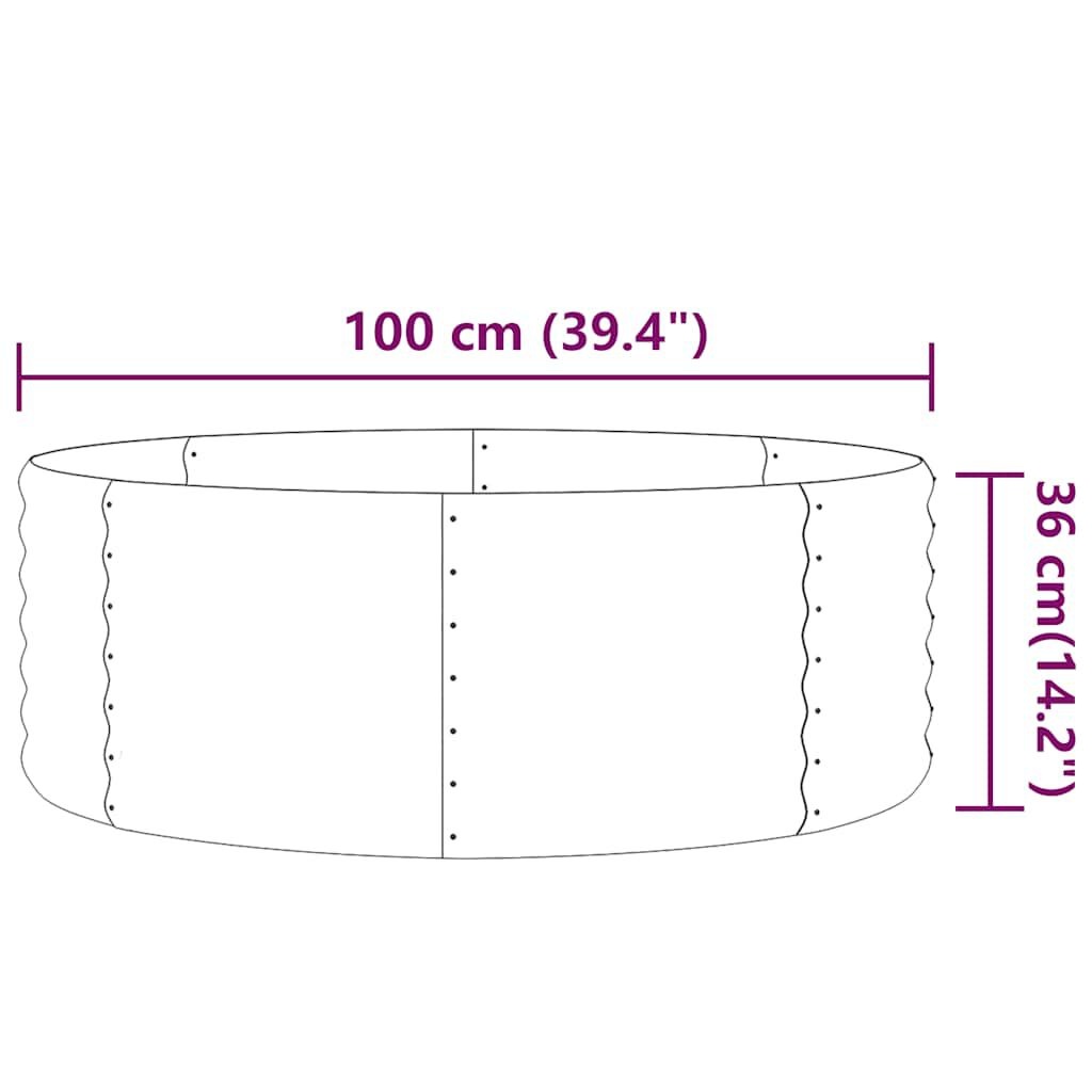 Plantenbak Staal Zilver 100x100x36 cm - 33% Korting