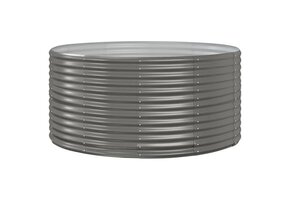 Verhoogde Plantenbak 140x140x68 cm Staal Grijs - 34% Korting