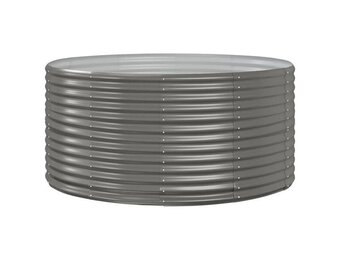 Verhoogde Plantenbak 140x140x68 cm Staal Grijs - 34% Korting