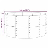 Verhoogde Plantenbak 140x140x68 cm Staal Grijs - 34% Korting