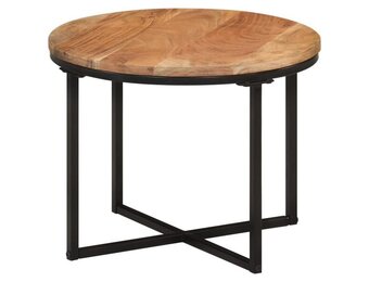 Salontafel Massief Acaciahout & IJzer 45x45x35 cm - 34% Korting!