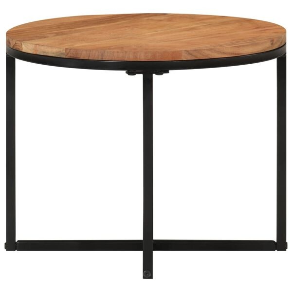 Salontafel Massief Acaciahout & IJzer 45x45x35 cm - 34% Korting!