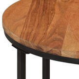 Salontafel Massief Acaciahout & IJzer 45x45x35 cm - 34% Korting!