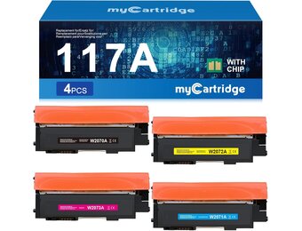 MyCartridge 117A Toner Set: Zwart, Cyaan, Magenta, Geel - Compatibel met HP Color Laser 150/178/179 serie