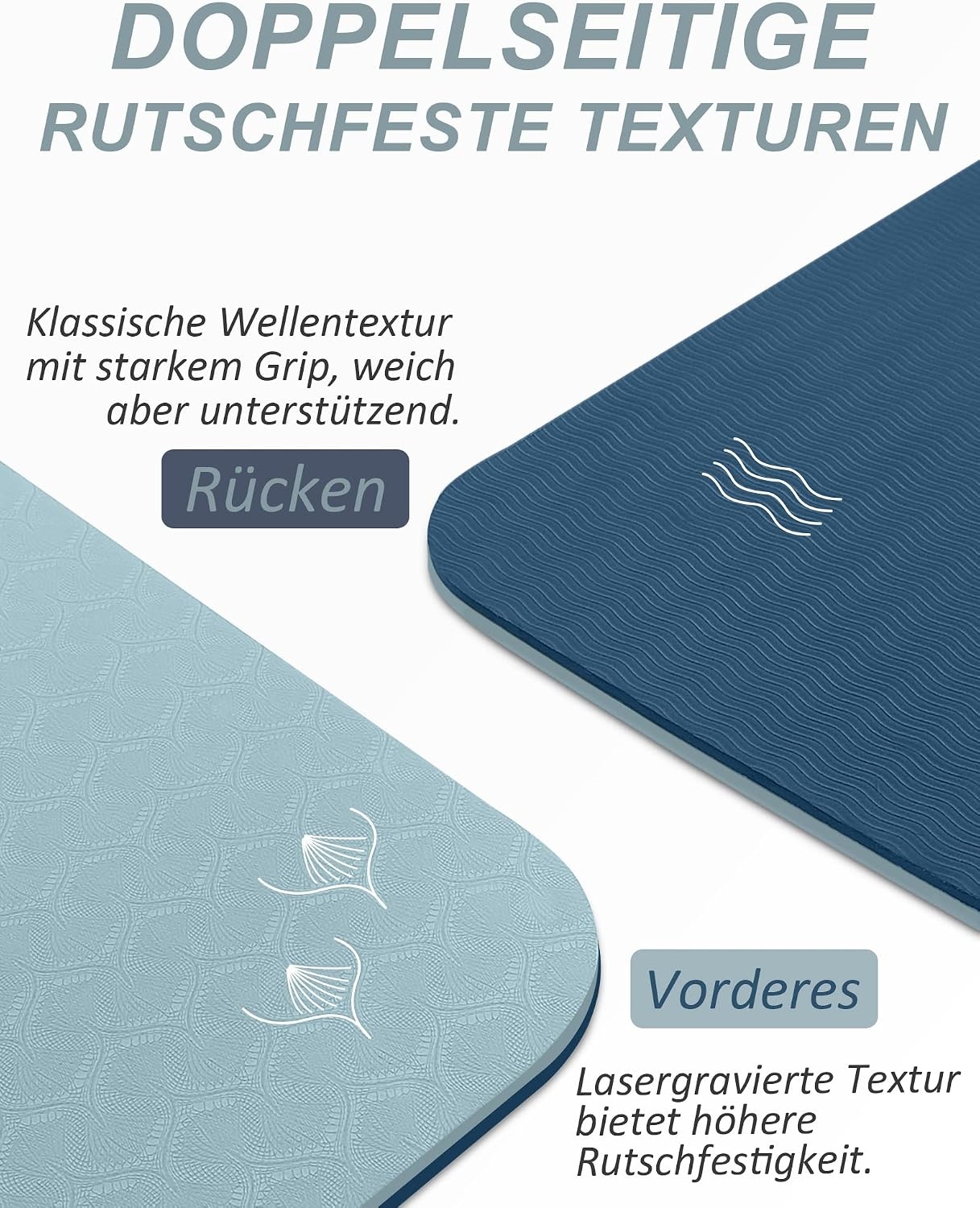 Yogamat 8mm TPE Antislip Blauw | Optimale Demping | 57% Korting