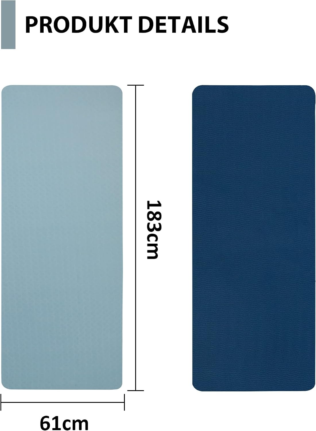 Yogamat 8mm TPE Antislip Blauw | Optimale Demping | 57% Korting