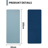 Yogamat 8mm TPE Antislip Haze & Diepblauw | 57% Korting