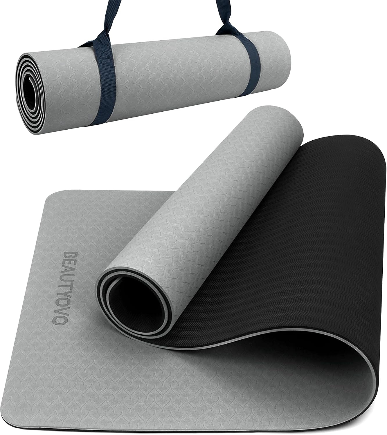 Yogamat 8mm TPE Antislip Haze & Diepblauw | 57% Korting